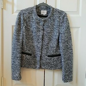 Gray and cream jacket from LOFT